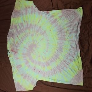 Handmade size 2X spiral tie dye t-shirt